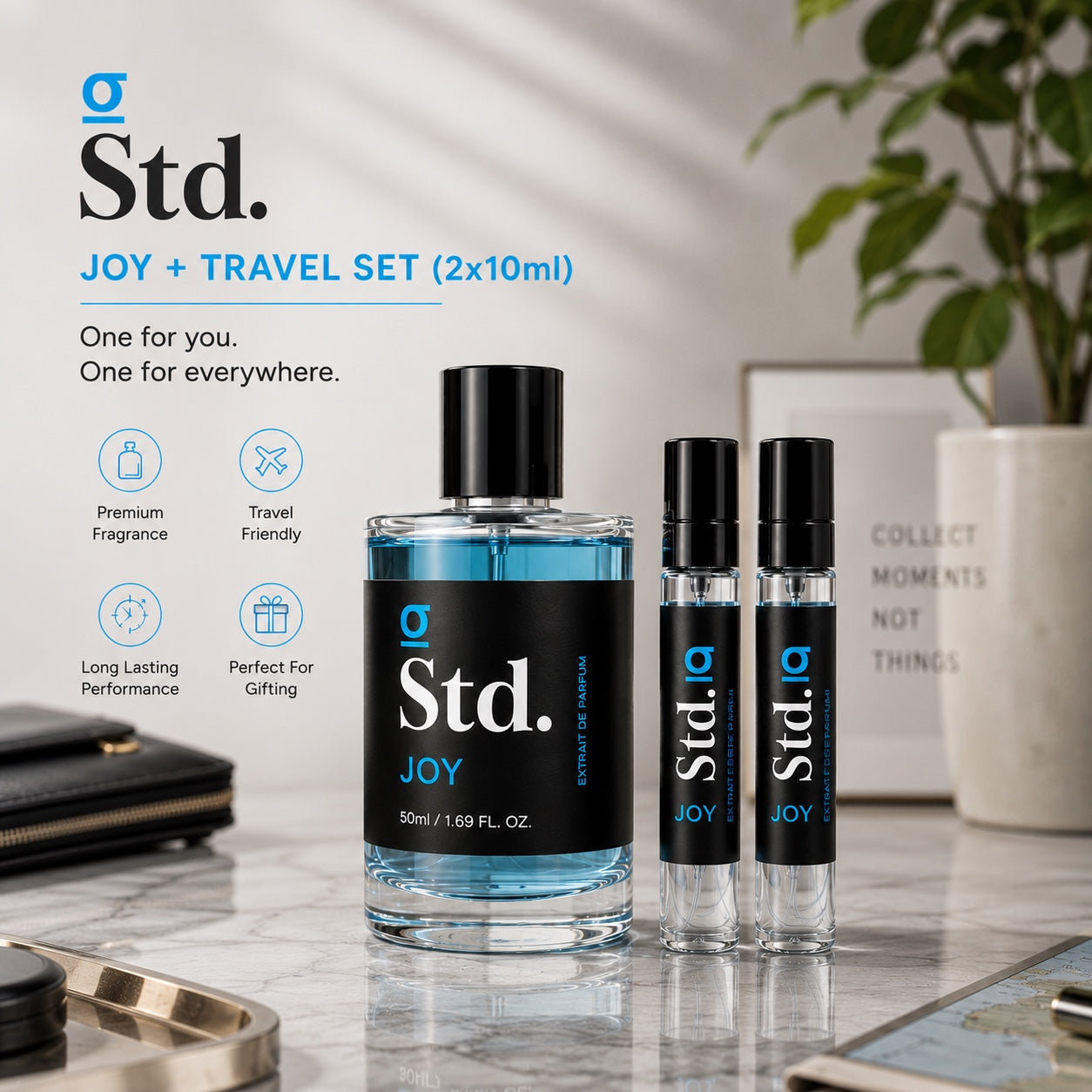 Travel light, smell divine
